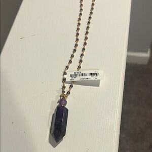 Free People Amethyst Pendant Necklace